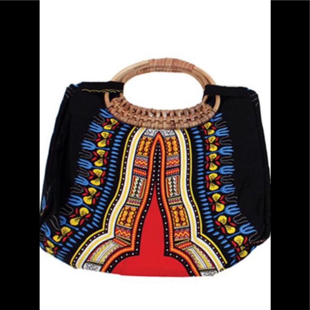 Traditional Wicker Handle Bag